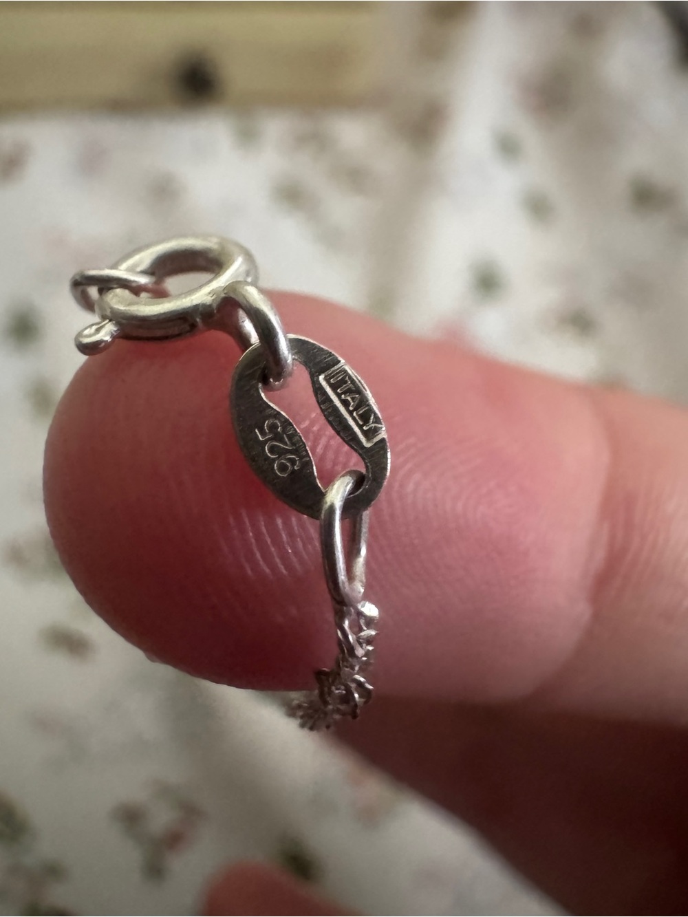 Sterling silver Italy chain bracelet